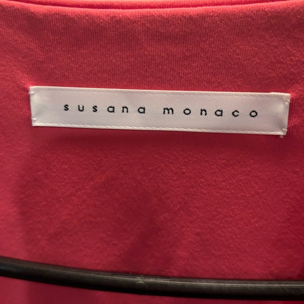 NWOT Susana Monaco Sample Button-up Vest Stretchy Pink Approx Size Small Sample - Picture 3 of 3